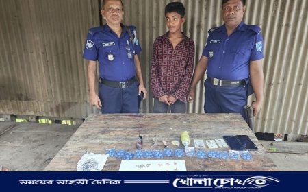 ফরিদপুরে যৌথ বাহিনীর অভিযানে মাদক ব্যবসায়ী গ্রেফতার