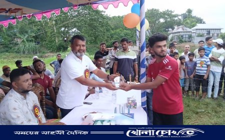পশ্চিম কেয়টখালীতে মিনিবার ফুটবল টুর্নামেন্টের ফাইনাল ও পুরস্কার বিতরণ অনুষ্ঠিত