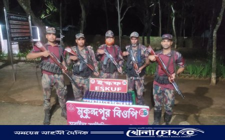 ব্রাহ্মণবাড়িয়ায় ২৫ বিজিবি’র বিশেষ অভিযানে বিপুল চোরাচালানী পণ্য জব্দ