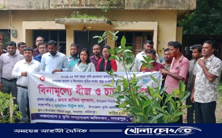 সদরপুরে বিনামূল্যে বীজ ও চারা বিতরণ