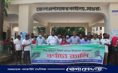 মাগুরায় বিশ্ব পরিবেশ দিবস উপলক্ষে র‍্যালি ও আলোচনা সভা