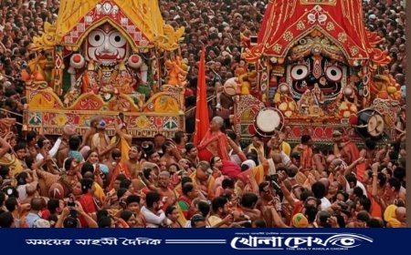 নোয়াখালী শহরে রঙে রঙে উদযাপিত জগন্নাথ দেবের রথযাত্রা