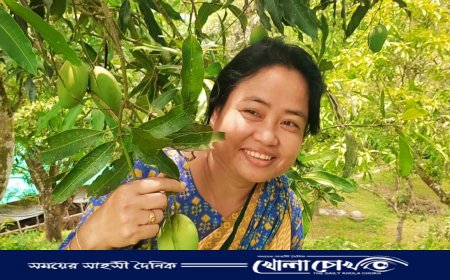 পাহাড়ের মাটিতে সোনা ফলাচ্ছেন লাকি তনচংগ্যা: কাপ্তাইয়ের ১২ একর জমিতে মিশ্র চাষে নজির