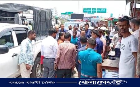 ভাঙ্গায় অবৈধ স্থাপনা উচ্ছেদে প্রশাসনের অভিযান