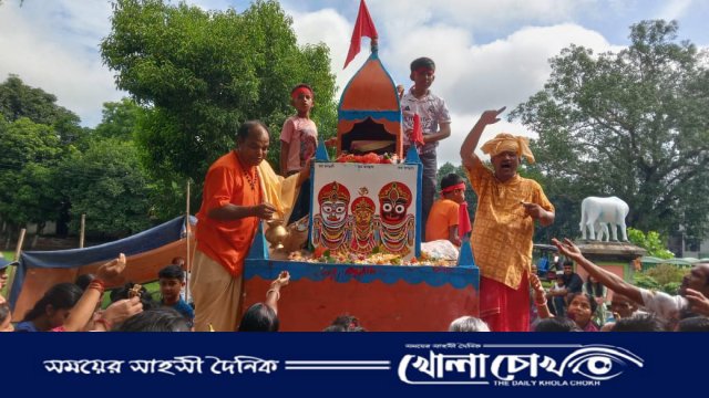 ধর্মীয় উৎসাহ-উদ্দীপনায় ফরিদপুরে রথযাত্রা উদযাপন