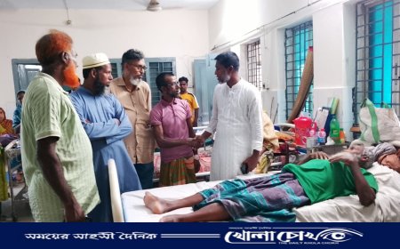 বিএনপি নেতার আক্কেলপুর উপজেলা স্বাস্থ্য কমপ্লেক্স পরিদর্শন