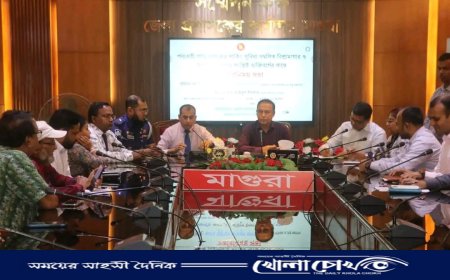 মাগুরায় চালকদের জন্য বিশ্রামাগার নির্মাণ ও সড়ক নিরাপত্তা বিষয়ক মতবিনিময় সভা অনুষ্ঠিত