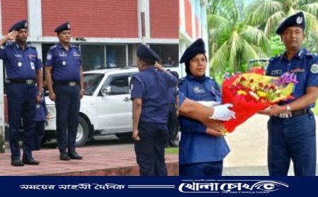 ইন্দুরকানী থানায় অতিরিক্ত ডিআইজির দ্বি-বার্ষিক পরিদর্শন
