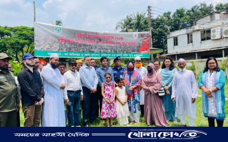 ফরিদপুরে জুলাই অভ্যুত্থানে শহীদদের স্মরণে বৃক্ষরোপন অনুষ্ঠিত