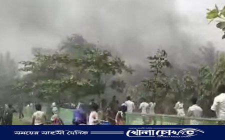 রাজধানীর দিয়াবাড়িতে বিমানবাহিনীর যুদ্ধবিমান বিধ্বস্ত