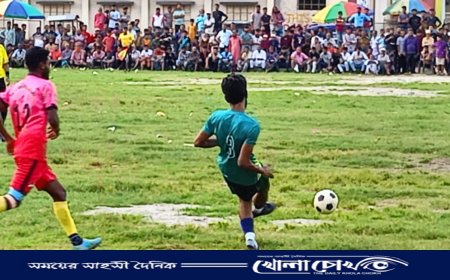 কৃষি বিজ্ঞানী ড.আলী আফজাল ফুটবল টুর্নামেন্টে জামান ট্রেডার্স ফুটবল একাদশ যশোর জয়ী