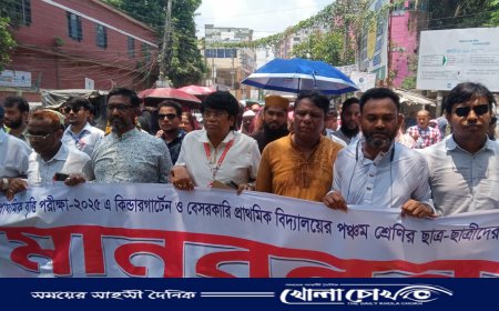 ফরিদপুরে প্রাইভেট স্কুল সমন্বয় পরিষদের মানববন্ধন ও স্মারকলিপি প্রদান