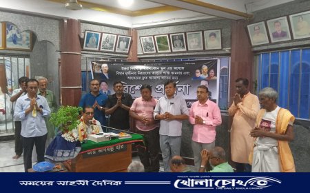 মাইলস্টোনে বিমান দুর্ঘটনায় নিহতদের জন্য ফরিদপুরে সম্মিলিত প্রার্থনা