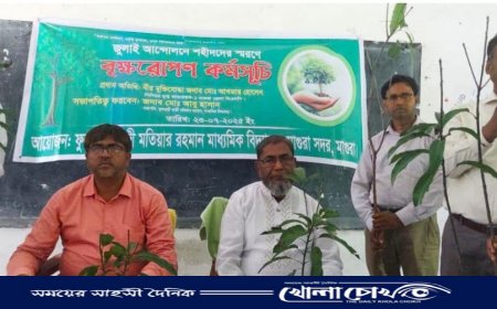 শিক্ষার আলো ছড়ানোর প্রত্যয়ের সাথে সবুজের মাঝে শহীদ স্মরণ