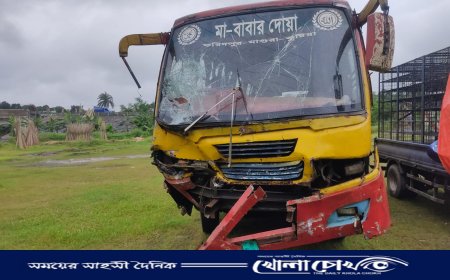 ফরিদপুরে বাস-পিকআপ মুখোমুখি সংঘর্ষে গুরুতর আহত ৩