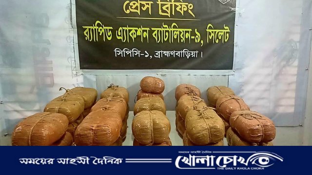 বিজয়নগরে ৬২ কেজি গাঁজাসহ দুই মাদক ব্যবসায়ী গ্রেফতার