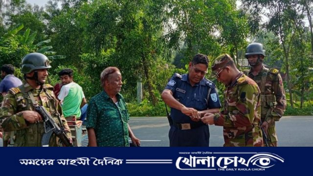 ঘোড়াঘাটে সেনাবাহিনীর নেতৃত্বে যৌথ অভিযানে ১০ মামলা