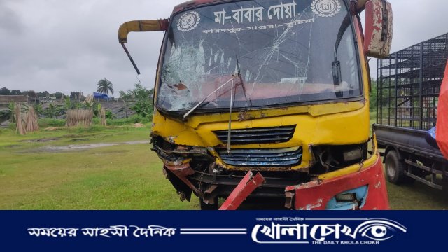 ফরিদপুরে বাস-পিকআপ মুখোমুখি সংঘর্ষে গুরুতর আহত ৩