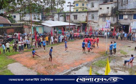 জুলাই গণঅভ্যুত্থান উপলক্ষে পিরোজপুরে ভলিবল প্রতিযোগিতা ও পুরস্কার বিতরণ অনুষ্ঠান