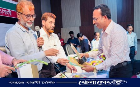 ‘সাহসী সাংবাদিক সম্মাননা’ পেলেন মহম্মদপুরের এস আর এ হান্নান