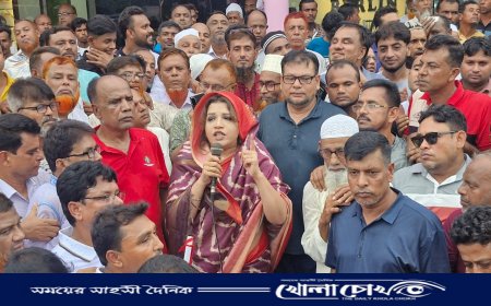ফরিদপুরের নগরকান্দার রাজপথ কাঁপিয়ে বিএনপি-জামায়াতের বিশাল বিজয় মিছিল