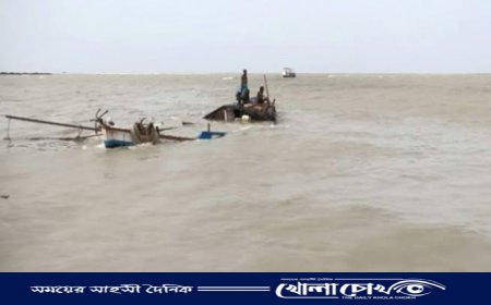বিদেশি জাহাজের ধাক্কায় ডুবলো ট্রলার