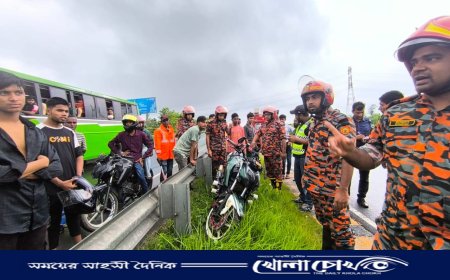 ঢাকা-মাওয়া এক্সপ্রেসওয়েতে সড়ক বিভাজকে ধাক্কা