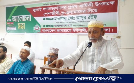 সাভারে পেশাজীবী ও ওলামাদের নিয়ে আলোচনা সভা অনুষ্ঠিত