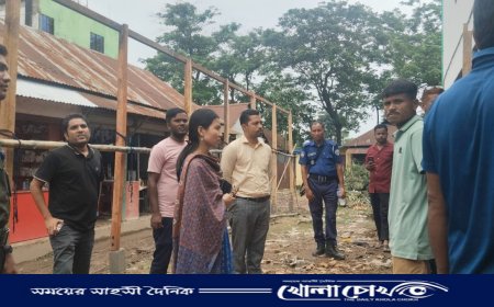 বিজয়নগরে সরকারি জায়গায় নির্মাণাধীন দোকান উচ্ছেদ করলেন ইউএনও