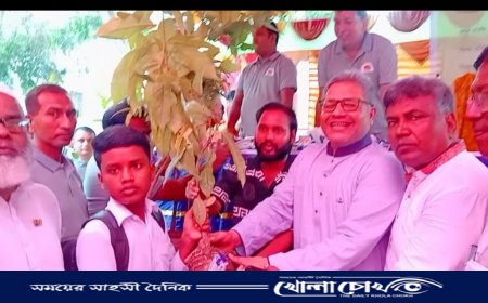 সৎসঙ্গ সামাজিক উন্নয়ন সোসাইটির বৃক্ষরোপণ কর্মসূচি অনুষ্ঠিত
