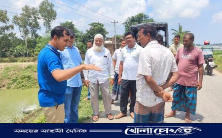 নওগাঁর আত্রাইয়ে নদীর পানি বিপদসীমার উপরে