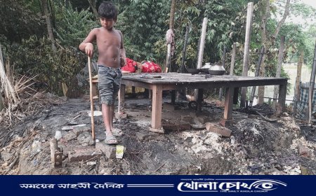 ভাঙ্গায় অগ্নিকাণ্ডে হতদরিদ্র পরিবারের সর্বস্ব ভস্মীভূত