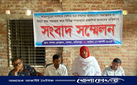 সালথায় বিধবা নারীর জমি দখলের অভিযোগে উত্তেজনা