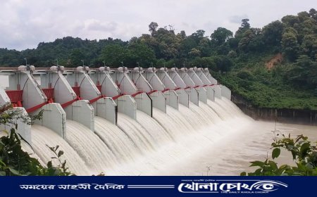 কাপ্তাই হ্রদের পানি বিপৎসীমার ওপরে, ফের ১৬টি জলকপাট খুলে দেওয়া হলো