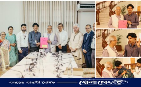 সাগর-রুনির সন্তান মেঘের হাতে পূর্বাচলের প্লটের দলিল হস্তান্তর করলেন প্রধান উপদেষ্টা