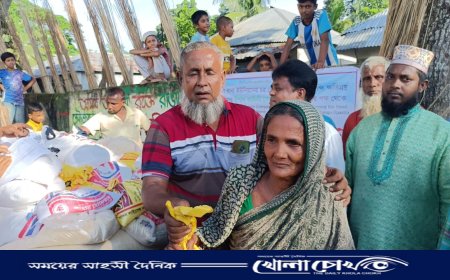 ফরিদপুরে 'মানবতার ফেরিওয়ালা' আকাশ মিয়ার ত্রাণ কার্যক্রমে স্বস্তি, প্রশংসা সর্বমহলে