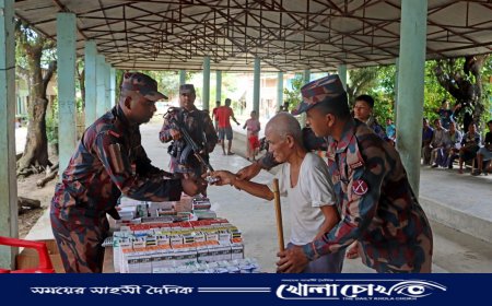 থানচির রেমাক্রি বাজারে বিনামূল্যে স্বাস্থ্যসেবা ক্যাম্পের আয়োজন করেছে বলিপাড়া