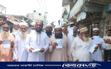 সালথায় নির্বাচনী প্রচারণায় বটগাছ প্রতীকের গণসংযোগ