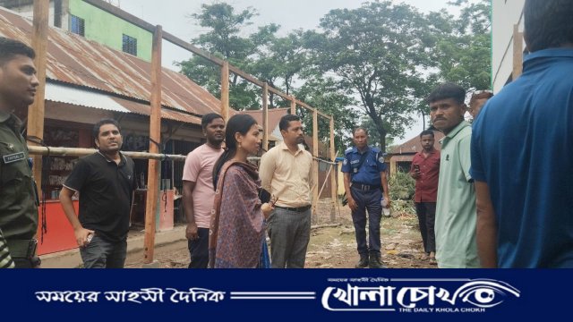 বিজয়নগরে সরকারি জায়গায় নির্মাণাধীন দোকান উচ্ছেদ করলেন ইউএনও