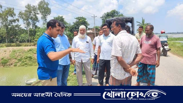 নওগাঁর আত্রাইয়ে নদীর পানি বিপদসীমার উপরে