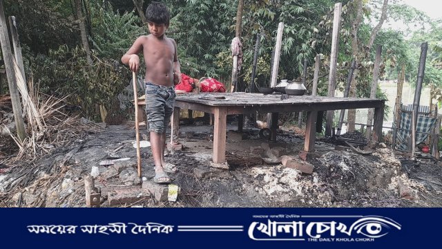 ভাঙ্গায় অগ্নিকাণ্ডে হতদরিদ্র পরিবারের সর্বস্ব ভস্মীভূত