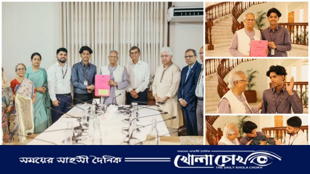 সাগর-রুনির সন্তান মেঘের হাতে পূর্বাচলের প্লটের দলিল হস্তান্তর করলেন প্রধান উপদেষ্টা