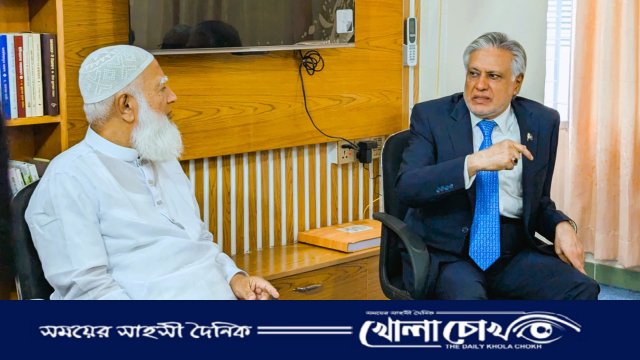 অসুস্থ আমীরে জামায়াতের বাসভবনে পাকিস্তানের উপ-প্রধানমন্ত্রী