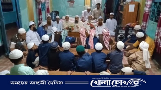 খিরাতলা হাফিজিয়া ইসলামিয়া মাদ্রাসায় কোরআন শরীফ সবক প্রদান উপলক্ষে দোয়া মাহফিল