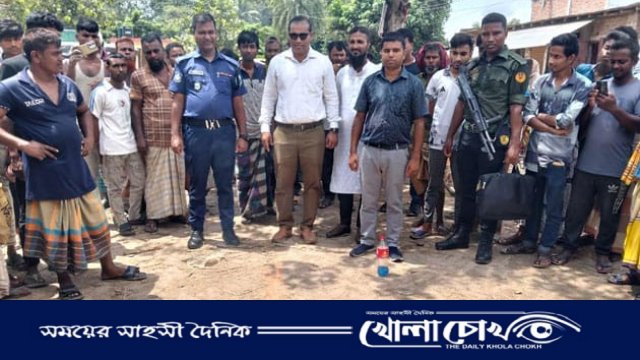 রাণীনগরে নিষিদ্ধ সুতি ও কারেন্টজাল জব্দ