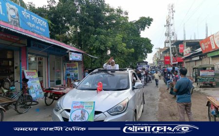 সালথায় খেলাফত মজলিসের বর্ণাঢ্য মোটর শোভাযাত্রা