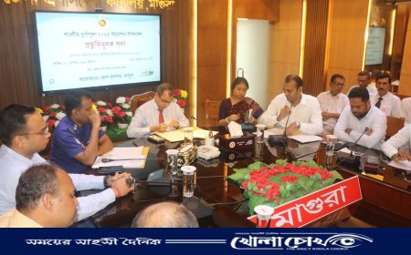 শারদীয় সম্প্রীতির সুরে মুখরিত মাগুরা: দুর্গাপূজা উদযাপনে বর্ণাঢ্য প্রস্তুতি সভা অনুষ্ঠিত