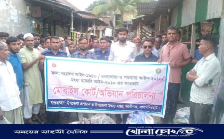 কালীগঞ্জে অবৈধ কারেন্ট জালের বিরুদ্ধে অভিযান