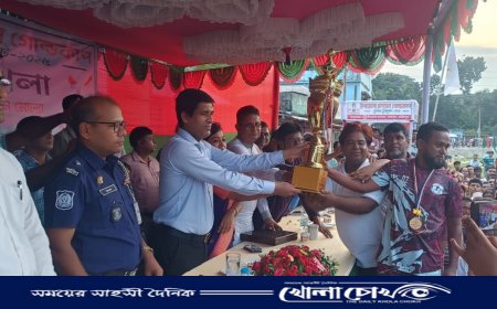 সদরপুর উপজেলা প্রশাসন গোল্ডকাপ টুর্নামেন্টের শিরোপা জিতলো সদরপুর ইউনিয়ন