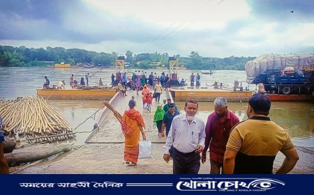 চন্দ্রঘোনা-রাইখালী রুটে ফেরি চলাচল বন্ধে জনদুর্ভোগ চরমে